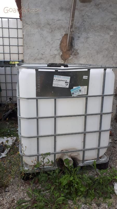 1000 Litri valvola di scarico 2 coperchio 150 mm Cisterna IBC usata//rigenerata in plastica pallet metallo//pl colore neutro