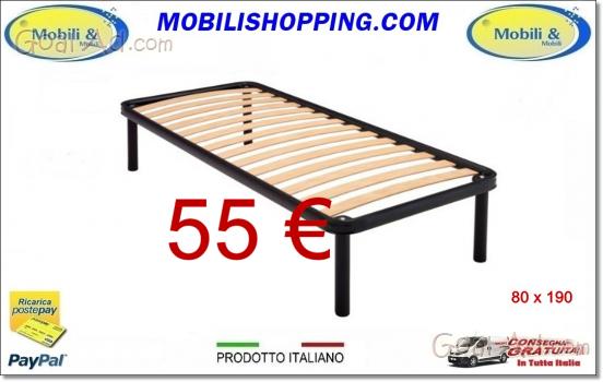 Nicoflex RPRO080X190H30M Rete a Doghe Ortopedica,Nero