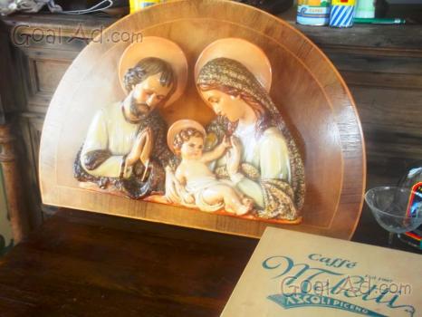 Quadro Sacro Valenti Argenti - Sacra Famiglia In Argento E Oro Laminato, 44x36 Cm, Per Capezzale O Parete - Foto 4